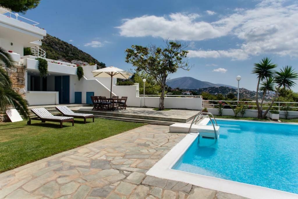 Beautiful, Private Villa By The Sea Agia Marina  Exterior photo
